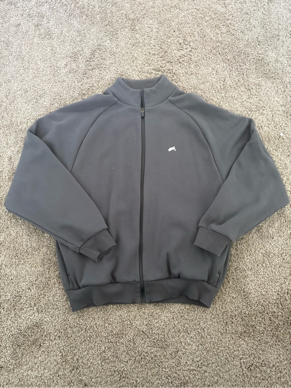 Alphalete Men's Grey Zip-Front Sweater Jacket